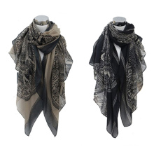 Modèle géométrique femme Paisley Bohemian Châles Long Wraps Autumn Design Scarf (SW109)